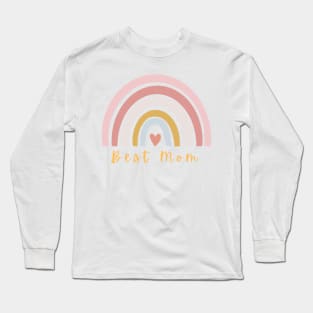 Mothers day bold pink rainbow Long Sleeve T-Shirt